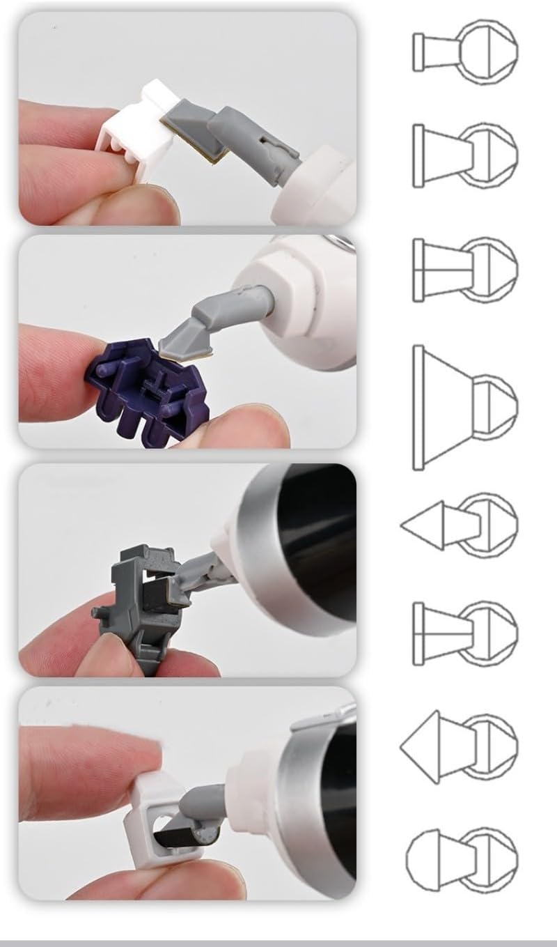 ANSAI Electric Reciprocating Sander, With 8pcs 3D Print ABS Head For Hobbies,Art,Miniature,figure polishing,sanding - Image 5